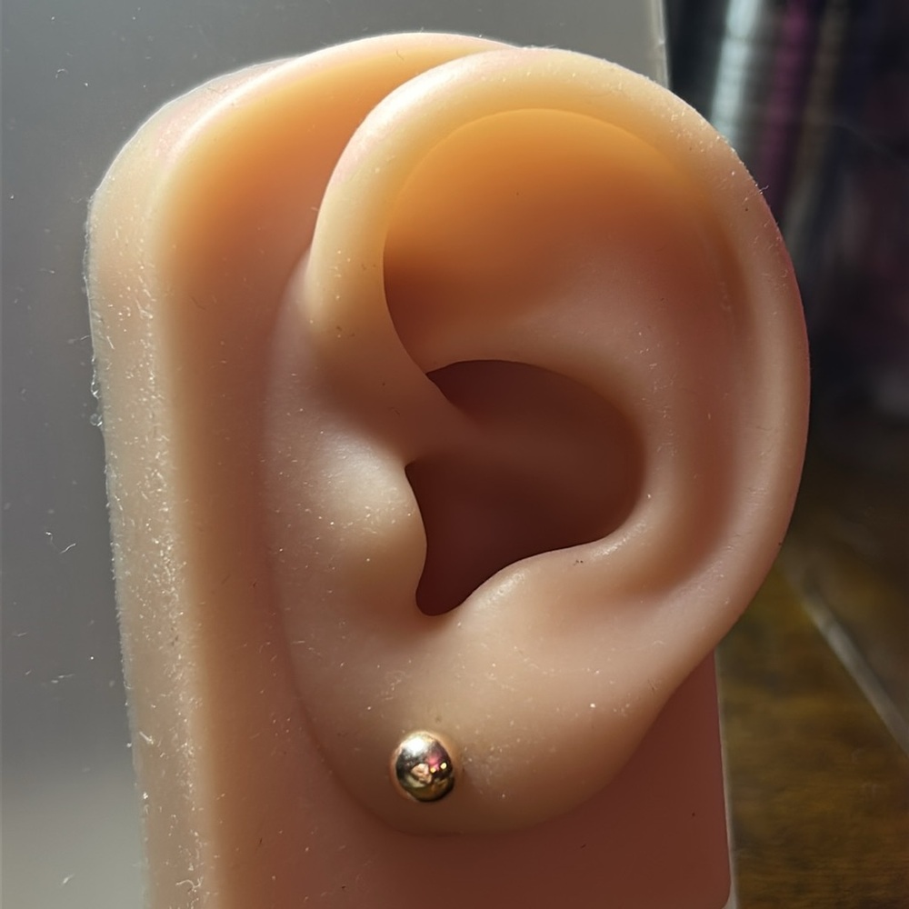 Classic Gold Ball Stud Earrings